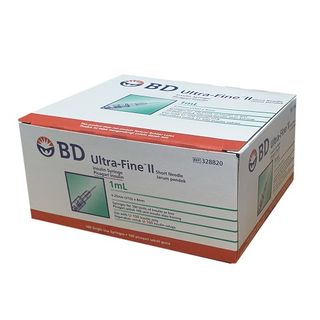 BD Insulin Syringe Ultra Fine 1ml 31g x 8mm - Box (100)