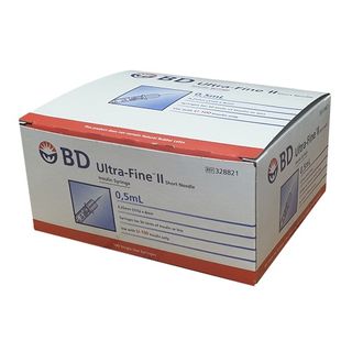 BD Insulin Syringe 0.5ml 31G x 8mm - Box (100)