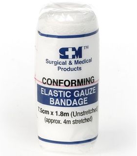 S&M Conforming Bandage 2.5cm x 1.8m - 12/Pk