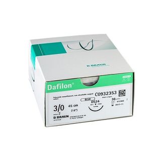 Dafilon 3/0 Suture Blue 45cm DS19 - Box (36)