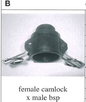 AB ALUMINIUM CAMLOCK COUPLING X  MALE BSP