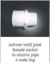 PVC MALE BSP X PIPE SOCKET