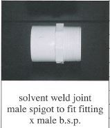 PVC MALE BSP X  FITTING ADAPTOR