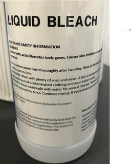 Bottle Plastic Bleach 750mL