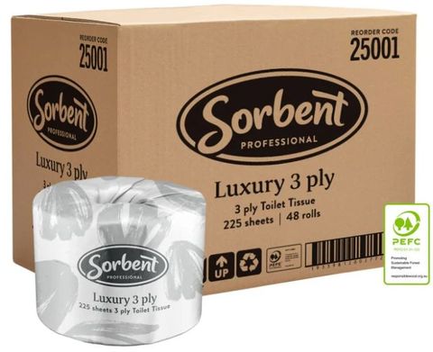 Sorbent 225sh 3 PlyToilet
