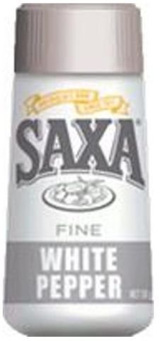 Saxa White Pepper 50g Pk/6