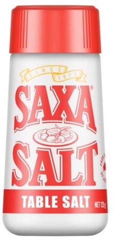 Saxa Table Salt 125g Pk/12