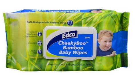 Baby Wipes Bamboo Edco Pk/80