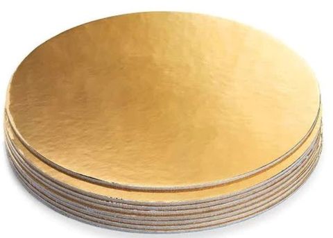 5" Round Foil Cake Board Gold
