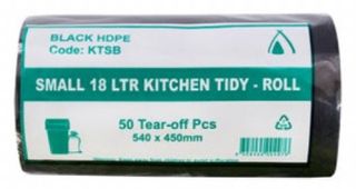 Kitchen Tidy Roll BLACK 18L