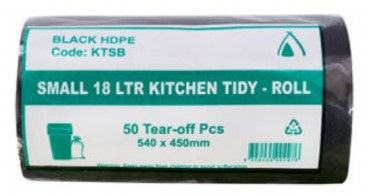 Kitchen Tidy Roll BLACK 18L