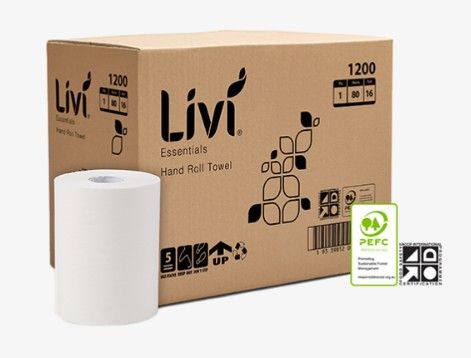 Livi 1200 Roll Towel 18cmx80m