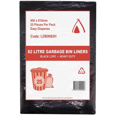 Garbage Black 82L H/Duty Pk/25