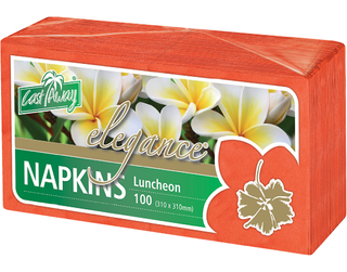 Napkin 2 Ply Orange Lun Pk/100