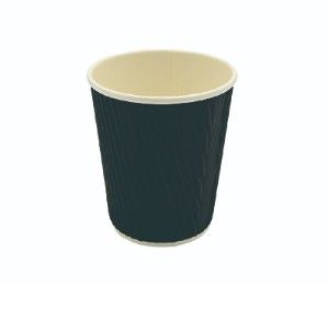 Cup Betagrip Black 8oz Paper