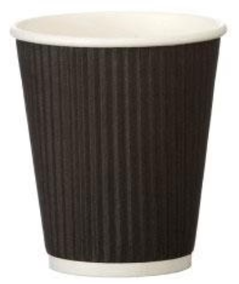 Cup Dimple Black 8oz Pk/25