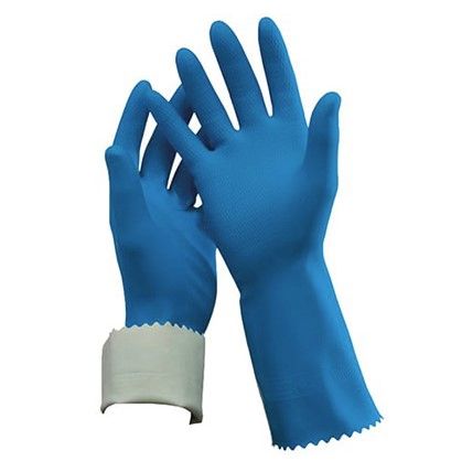 Glove Rubber Lge Silver-lined