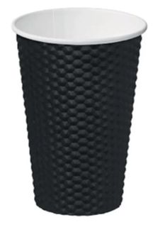 Cup Dimple Black 16oz Pk/20