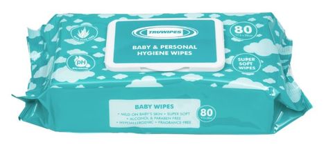 Baby & Personal Truwipes Pk/80