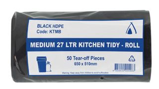 Kitchen Tidy Roll BLACK 27L