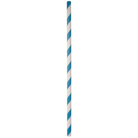 Straws Paper Blue/White Reg