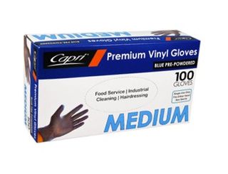 Glove BLUE Vinyl Med Box/100