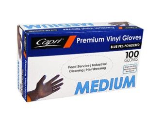 Glove BLUE Vinyl Med Box/100
