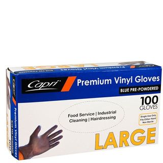 Glove BLUE Vinyl Lge Box/100