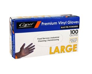 Glove BLUE Vinyl Lge Box/100