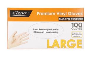 Glove CLEAR Vinyl Large x100