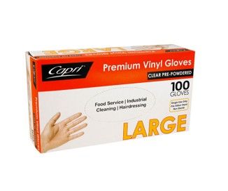 Glove CLEAR Vinyl Large x100