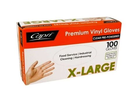 Glove CLEAR Vinyl X-Large x100