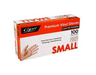 Glove CLEAR Vinyl Small X100