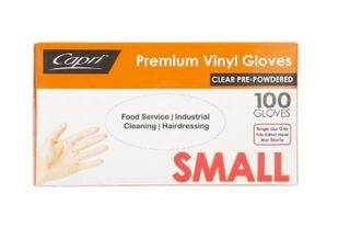 Glove CLEAR Vinyl Small X100