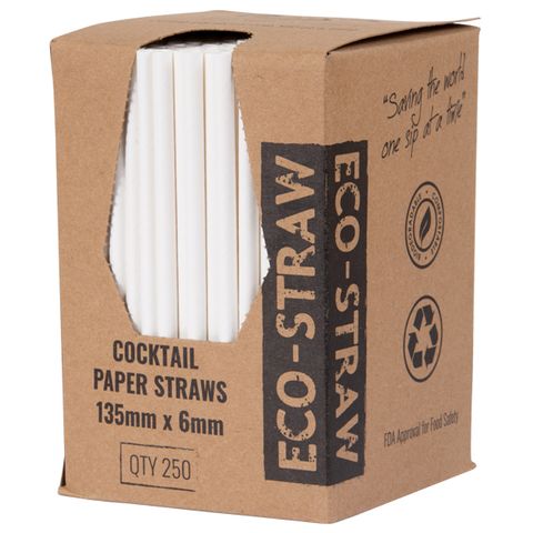 Straws Cocktail White Pk/250