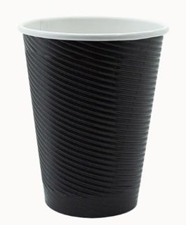 Cup Ripple Charcoal 12oz Pk/25