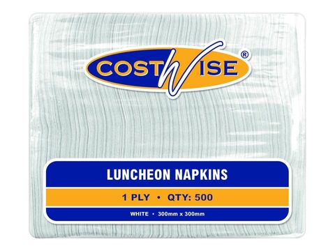 Napkin 1 Ply White Lunch