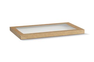 Lid Kraft Window Box Lge x10