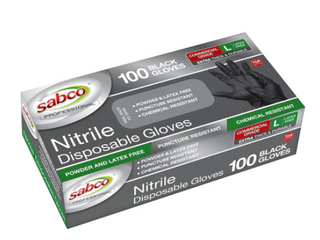 Glove Nitrile Black Lge x100