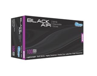 Glove Nitrile Black Med x100