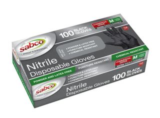 Glove Nitrile Black Med x100