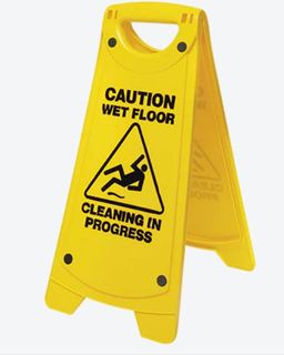 Wet Floor Yellow Sign A-Frame