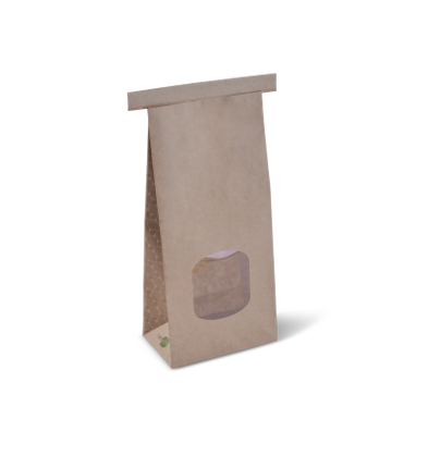 Brown Window Face Med Bag