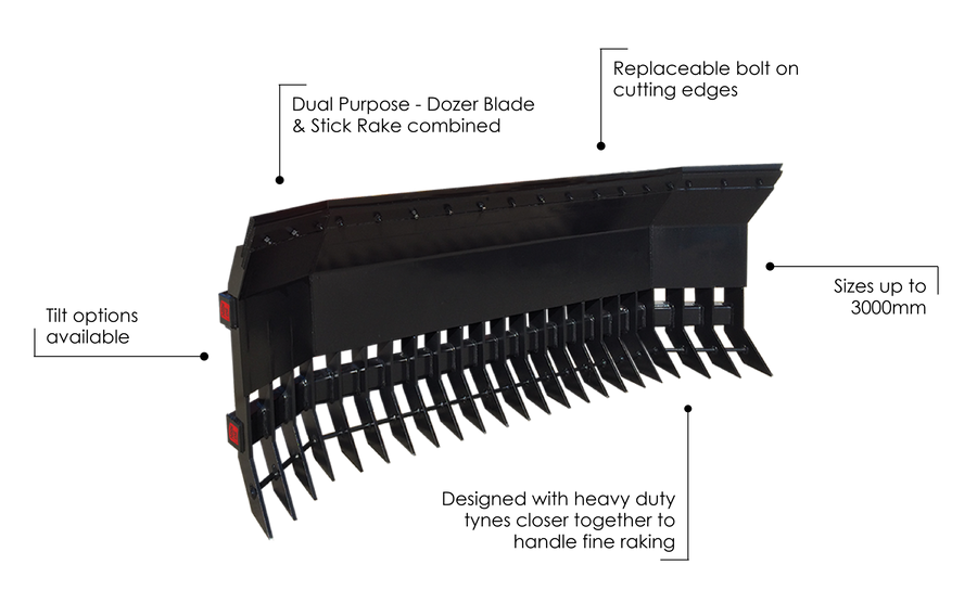 Dozer Blade Stick Rake Norm Engineering