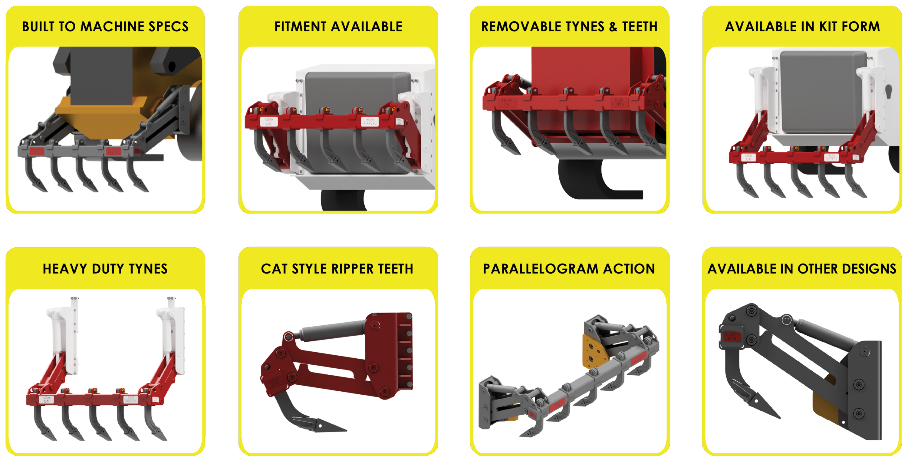 Rear rippers - Norm Engineering - benefits and features