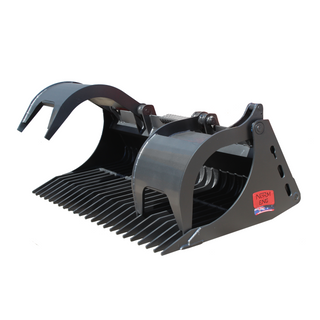 SIEVE RAKE GRAPPLE BUCKET C/W UNIVERSAL HITCH [1250mm O/A]