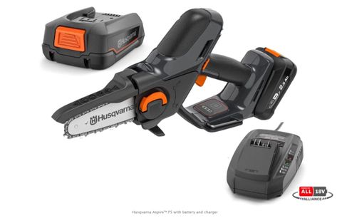 HUSQVARNA ASPIRE&trade; 18V PE5 PRUNER KIT WITH 2.5AH BATTERY & 2.5AH CHARGER