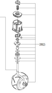 KRESS FRONT WHEEL ASSEMBLY KG760E