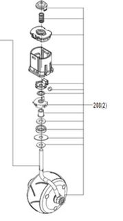 KRESS FRONT WHEEL ASSEMBLY KG760E