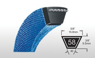 VEE BELT B55 POWER RATED BELB55 / COX VB55, V31